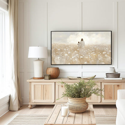 Jesus and a Child Frame Tv Art, Digital Art for Frame Tv, Meadow Tv Art, Christian Art, Easter Frame Tv Art, Religious Tv Art