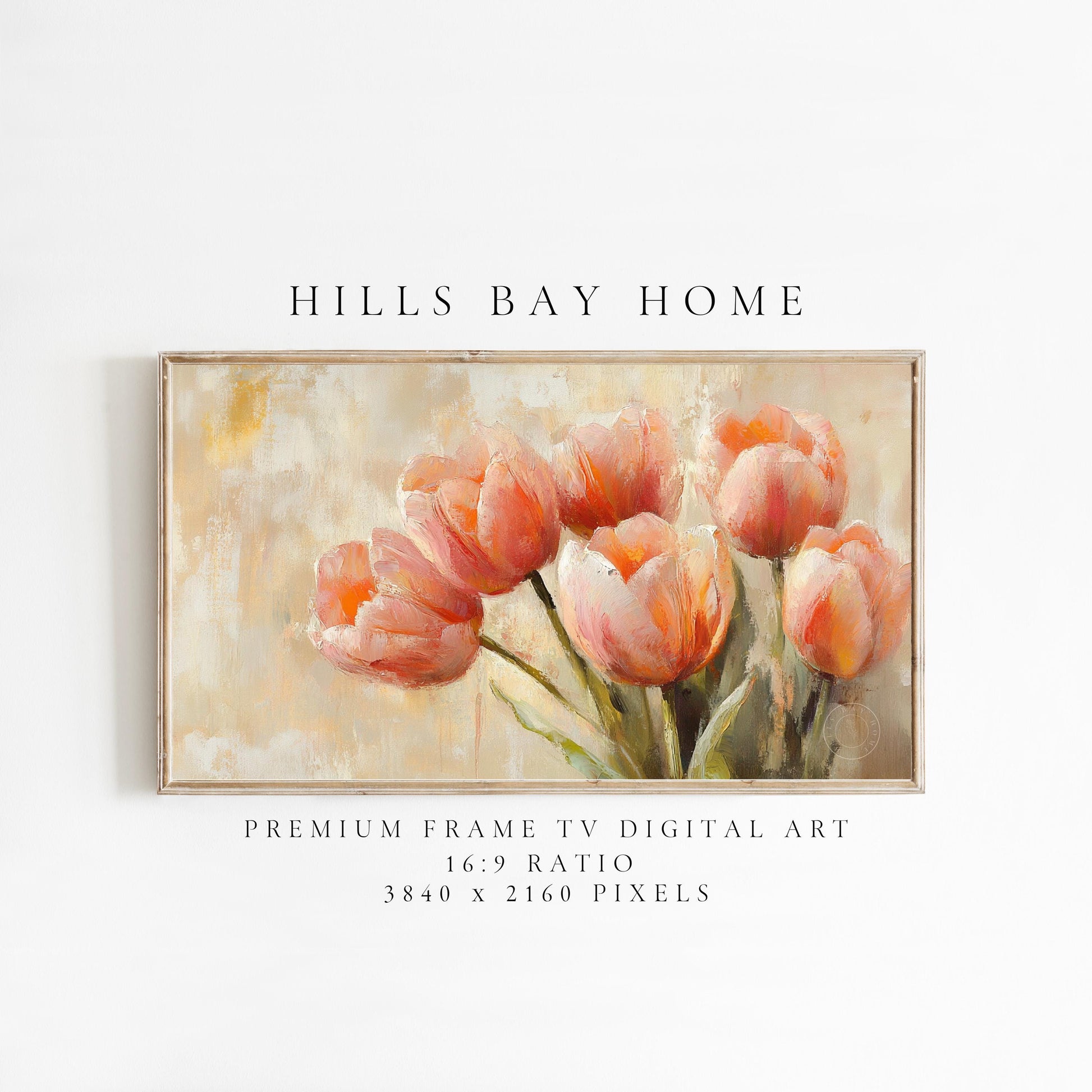 Tulips Frame Tv Art, Digital Download Art for Frame Tv, Spring Tv Art, Floral Tv Art, Oil Painting Frame Tv Art, Instant Download Frame Tv