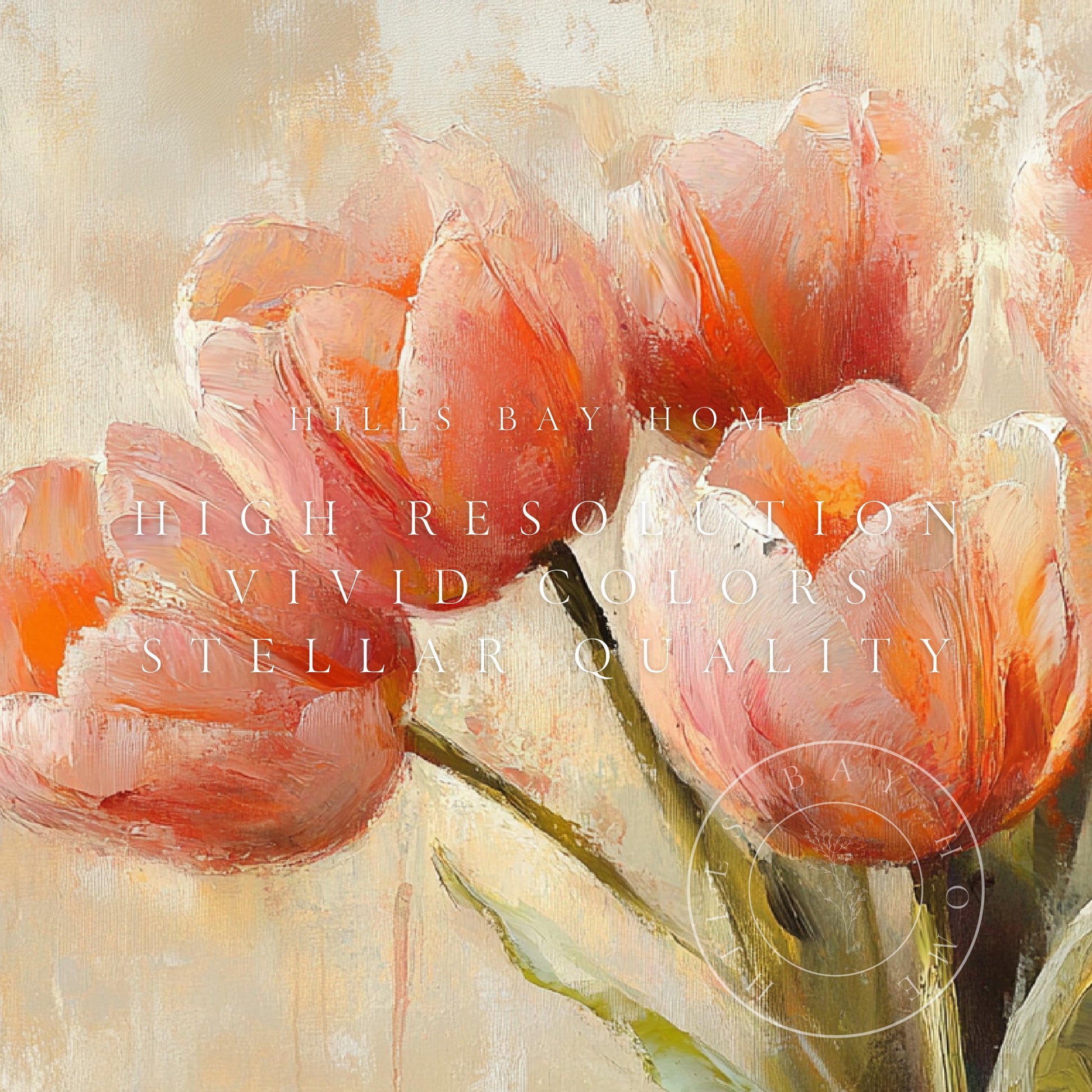 Tulips Frame Tv Art, Digital Download Art for Frame Tv, Spring Tv Art, Floral Tv Art, Oil Painting Frame Tv Art, Instant Download Frame Tv