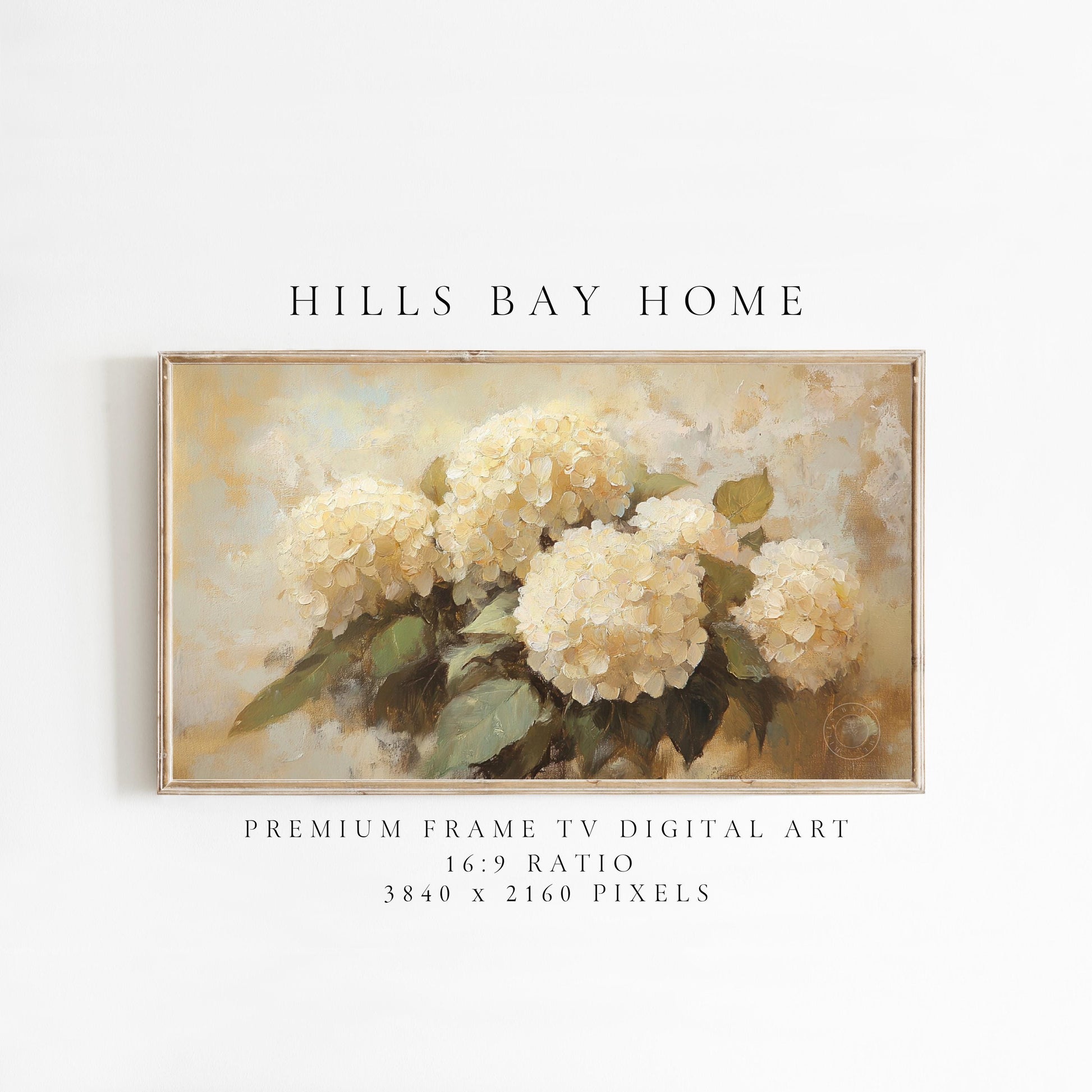 Hydrangeas Frame Tv Art, Digital Download Art for Frame Tv, Spring Tv Art, Floral Tv Art, Oil Painting Frame Tv Art, Instant Download