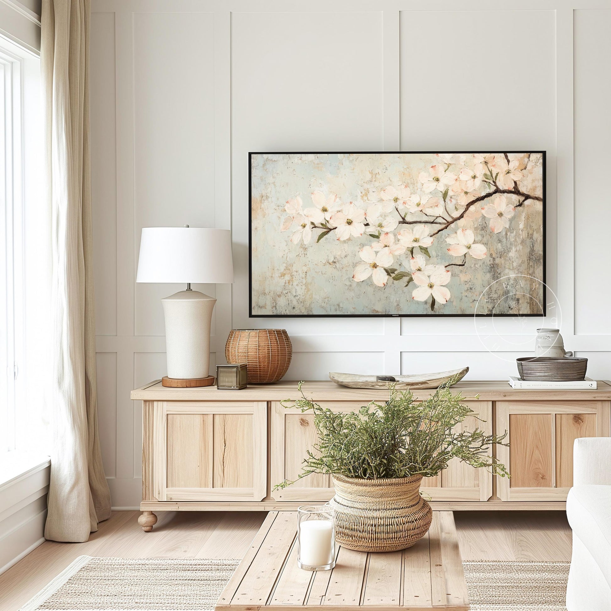 Floral Branch Frame Tv Art, Digital Download Art for Frame Tv, Spring Tv Art, Floral Tv Art, Oil Painting Frame Tv Art, Instant Download