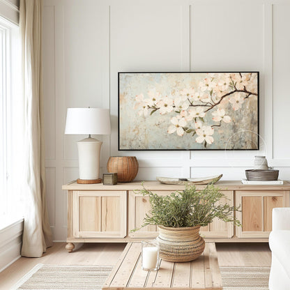 Floral Branch Frame Tv Art, Digital Download Art for Frame Tv, Spring Tv Art, Floral Tv Art, Oil Painting Frame Tv Art, Instant Download