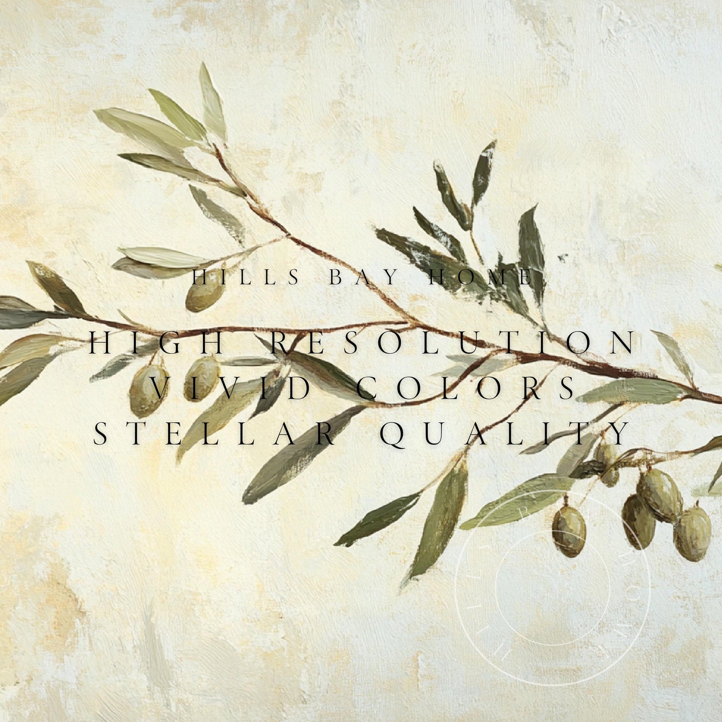 Olive Branch Frame Tv Art, Digital Download Art for Frame Tv, Spring Tv Art, Floral Tv Art, Oil Painting Frame Tv Art, Instant Download
