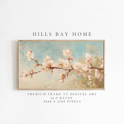 Floral Branch Frame Tv Art, Digital Download Art for Frame Tv, Spring Tv Art, Floral Tv Art, Oil Painting Frame Tv Art, Instant Download