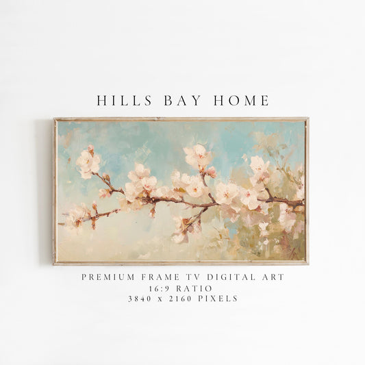 Floral Branch Frame Tv Art, Digital Download Art for Frame Tv, Spring Tv Art, Floral Tv Art, Oil Painting Frame Tv Art, Instant Download