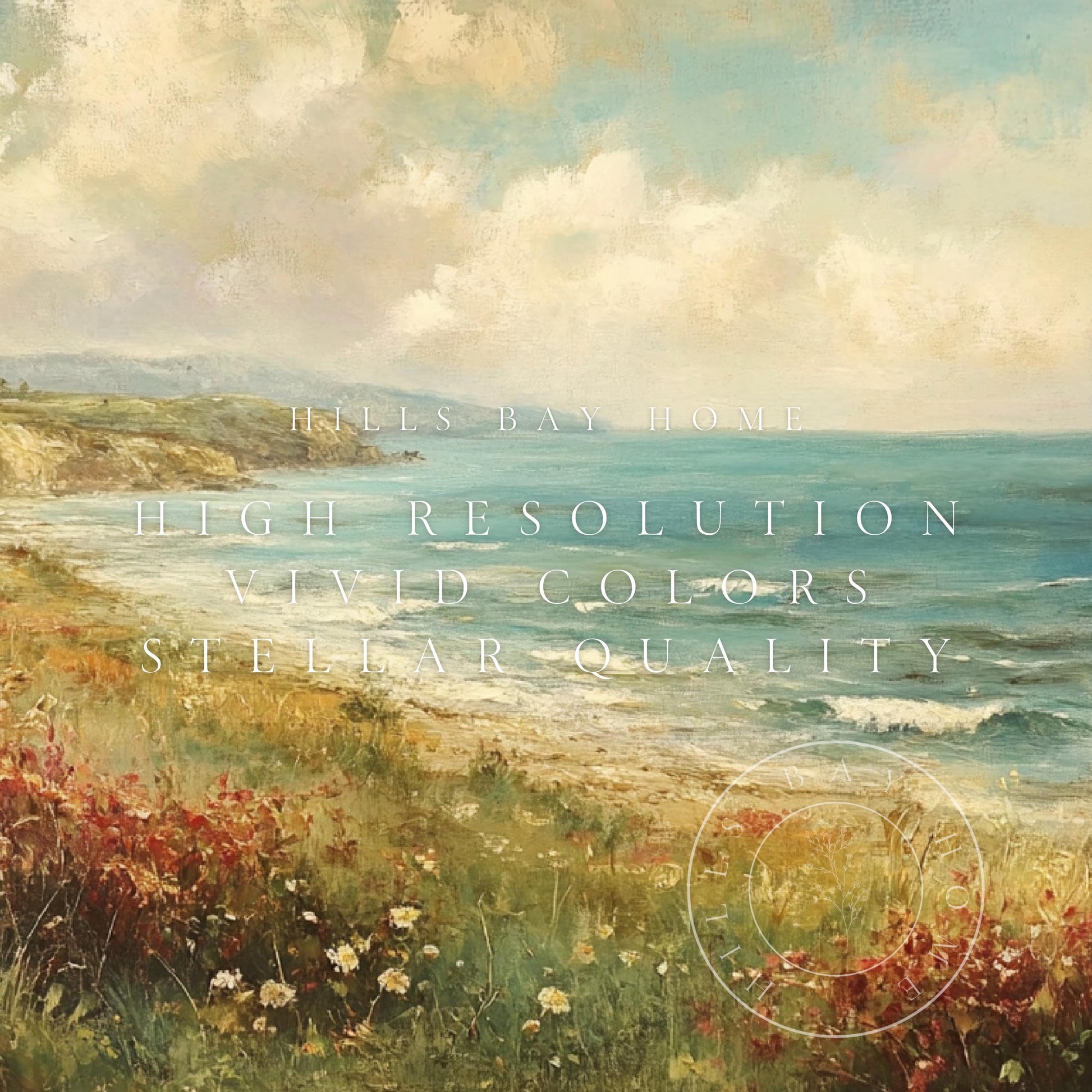 Spring Coast Frame Tv Art, Digital Download Art for Frame Tv, Ocean Tv Art, Coastal Tv Art, Oil Painting Frame Tv Art, Instant Download