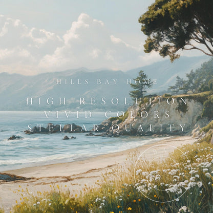 Spring Coast Frame Tv Art, Digital Download Art for Frame Tv, Beach Tv Art, Coastal Tv Art, Oil Painting Frame Tv Art, Instant Download