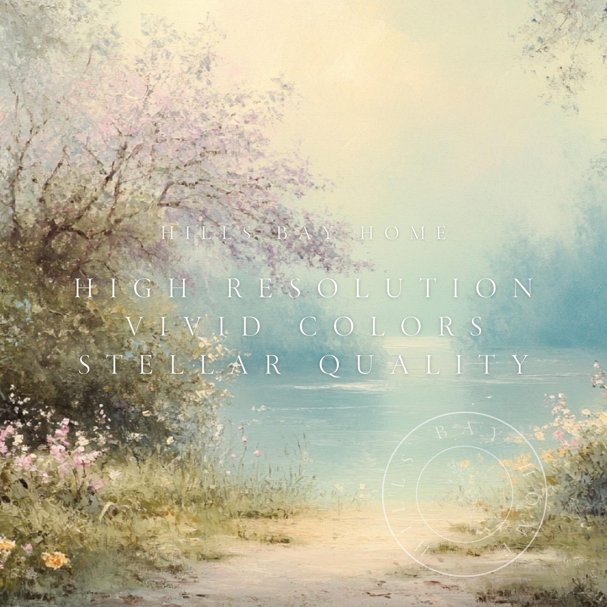 Peaceful Pond Tv Art, Digital Download Art for Frame Tv, Spring Tv Art, Summer Tv Art, Oil Painting Frame Tv Art, Instant Download