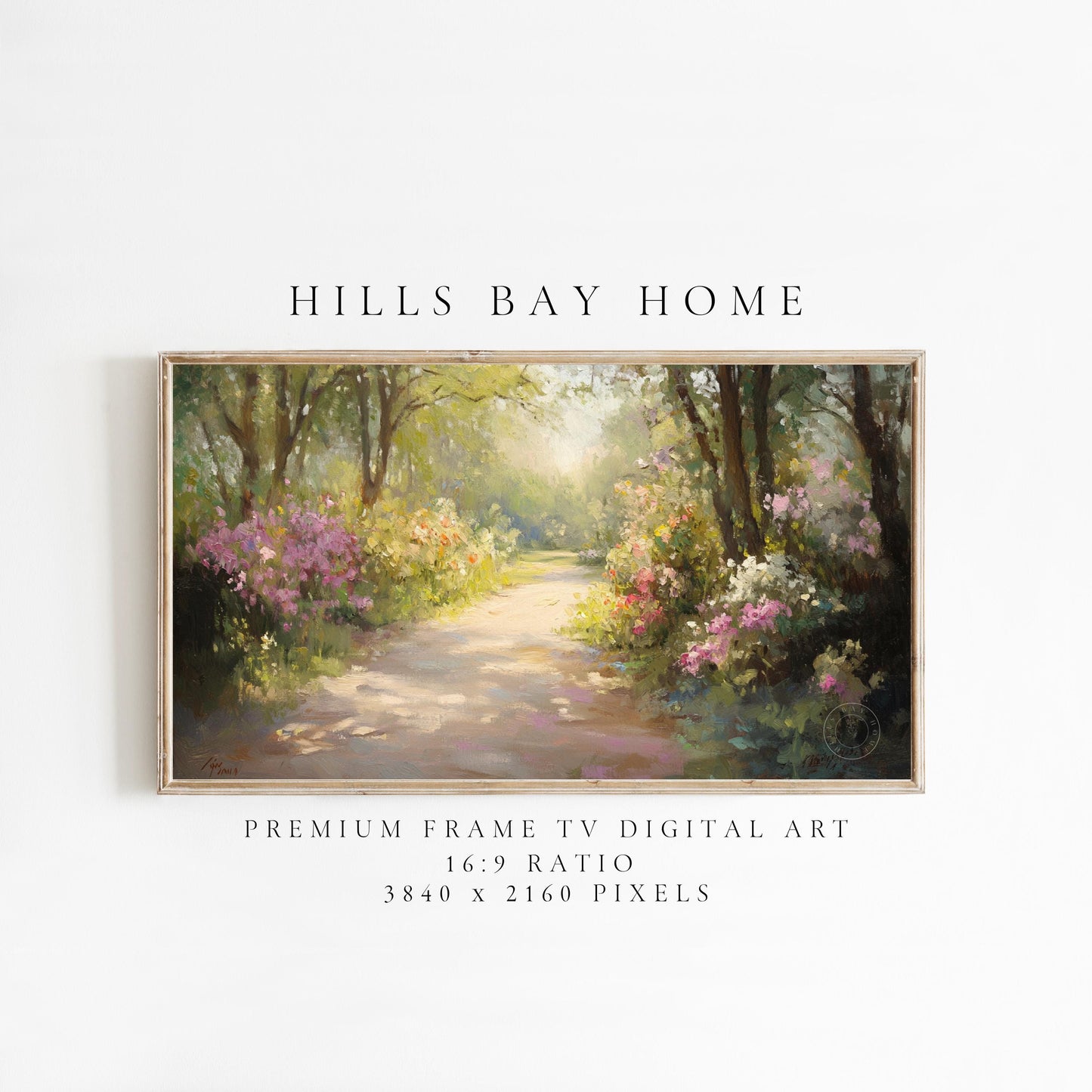 Peaceful Path Tv Art, Digital Download Art for Frame Tv, Spring Tv Art, Wilderness Tv Art, Oil Painting Frame Tv Art, Instant Download