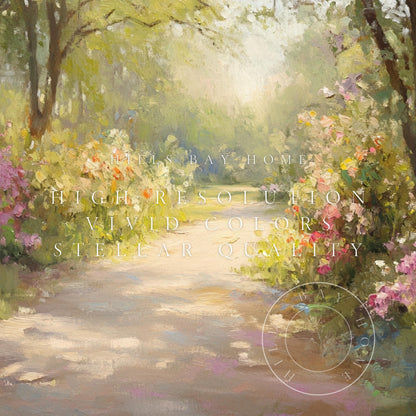 Peaceful Path Tv Art, Digital Download Art for Frame Tv, Spring Tv Art, Wilderness Tv Art, Oil Painting Frame Tv Art, Instant Download