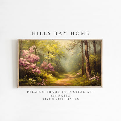 Wilderness Path Tv Art, Digital Download Art for Frame Tv, Spring Tv Art, Wilderness Tv Art, Oil Painting Frame Tv Art, Instant Download