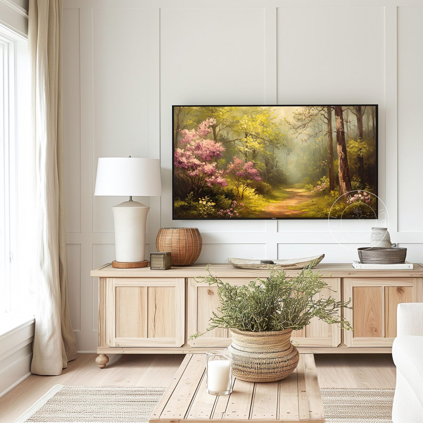 Wilderness Path Tv Art, Digital Download Art for Frame Tv, Spring Tv Art, Wilderness Tv Art, Oil Painting Frame Tv Art, Instant Download