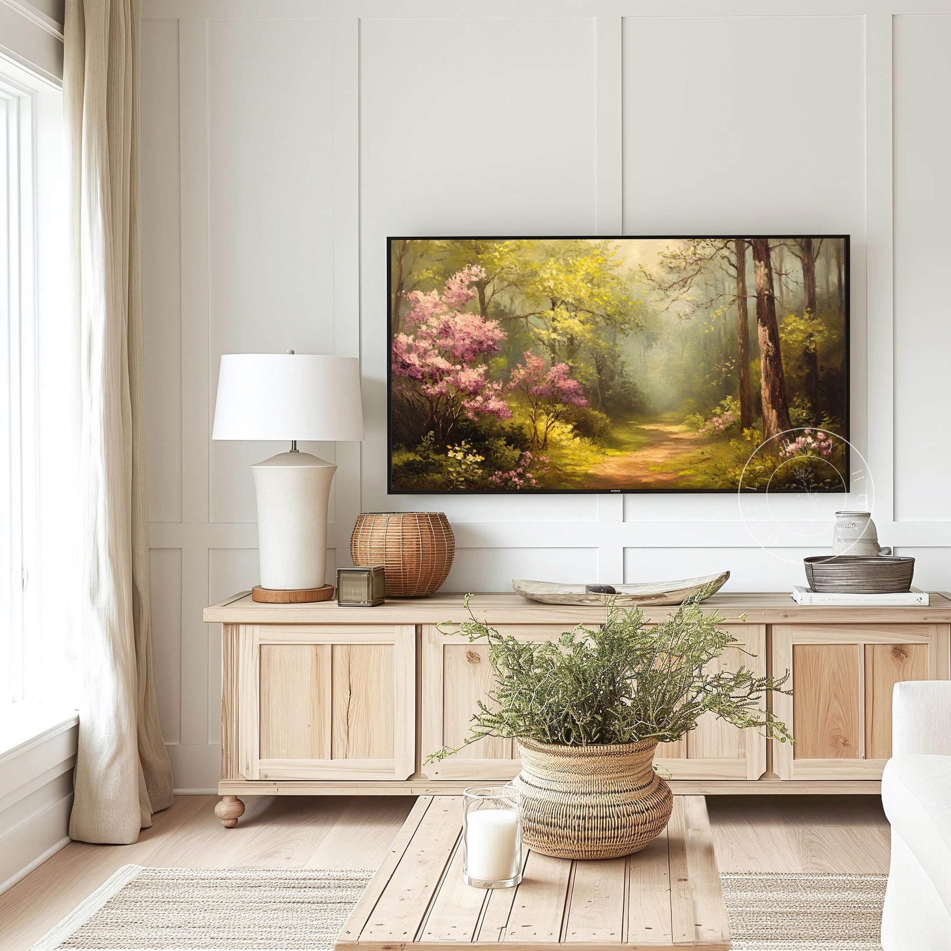 Wilderness Path Tv Art, Digital Download Art for Frame Tv, Spring Tv Art, Wilderness Tv Art, Oil Painting Frame Tv Art, Instant Download
