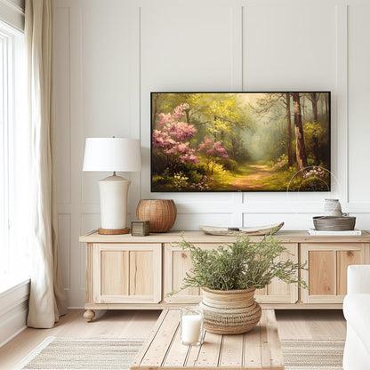 Wilderness Path Tv Art, Digital Download Art for Frame Tv, Spring Tv Art, Wilderness Tv Art, Oil Painting Frame Tv Art, Instant Download
