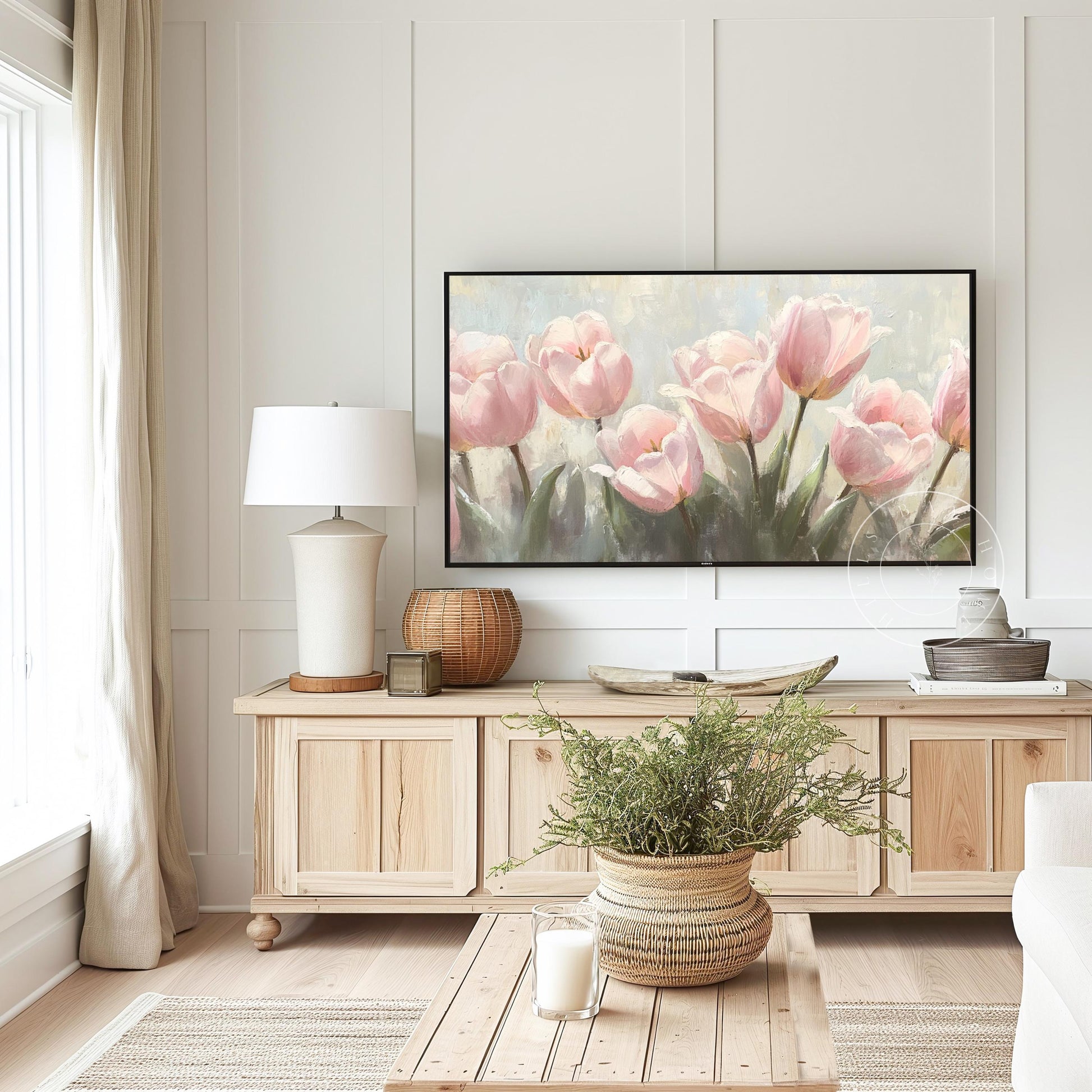 Tulips Frame Tv Art, Digital Download Art for Frame Tv, Spring Tv Art, Floral Tv Art, Oil Painting Frame Tv Art, Instant Download Frame Tv