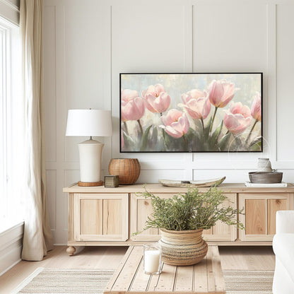 Tulips Frame Tv Art, Digital Download Art for Frame Tv, Spring Tv Art, Floral Tv Art, Oil Painting Frame Tv Art, Instant Download Frame Tv