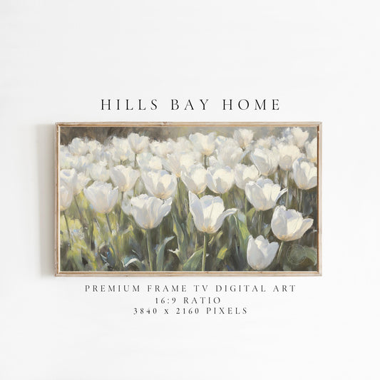 Tulips Frame Tv Art, Digital Download Art for Frame Tv, Spring Tv Art, Floral Tv Art, Oil Painting Frame Tv Art, Instant Download Frame Tv