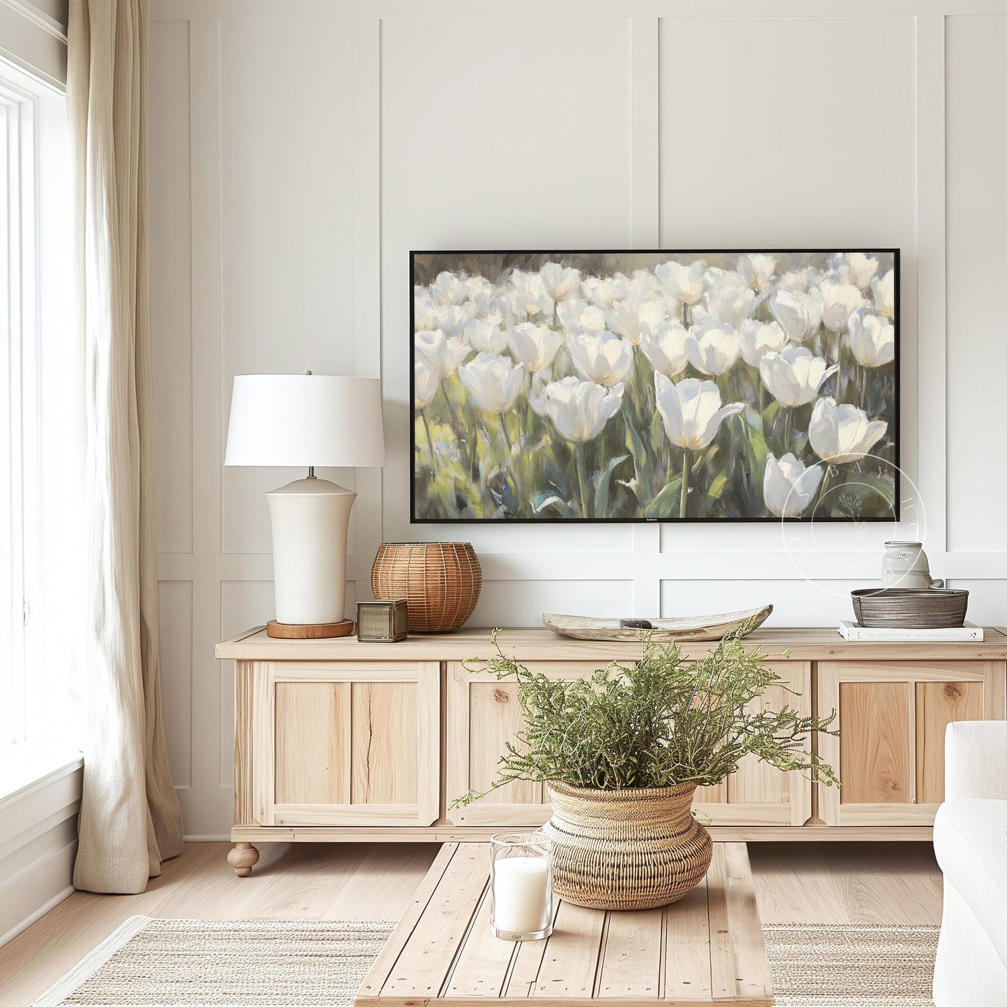 Tulips Frame Tv Art, Digital Download Art for Frame Tv, Spring Tv Art, Floral Tv Art, Oil Painting Frame Tv Art, Instant Download Frame Tv