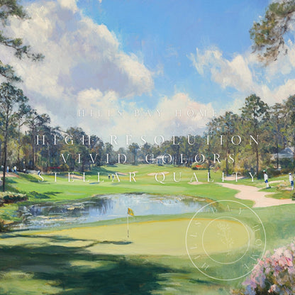 Golf Frame Tv Art, Digital Download Art for Frame Tv, Sports Tv Art, Golfer Tv Art, Oil Painting Frame Tv Art
