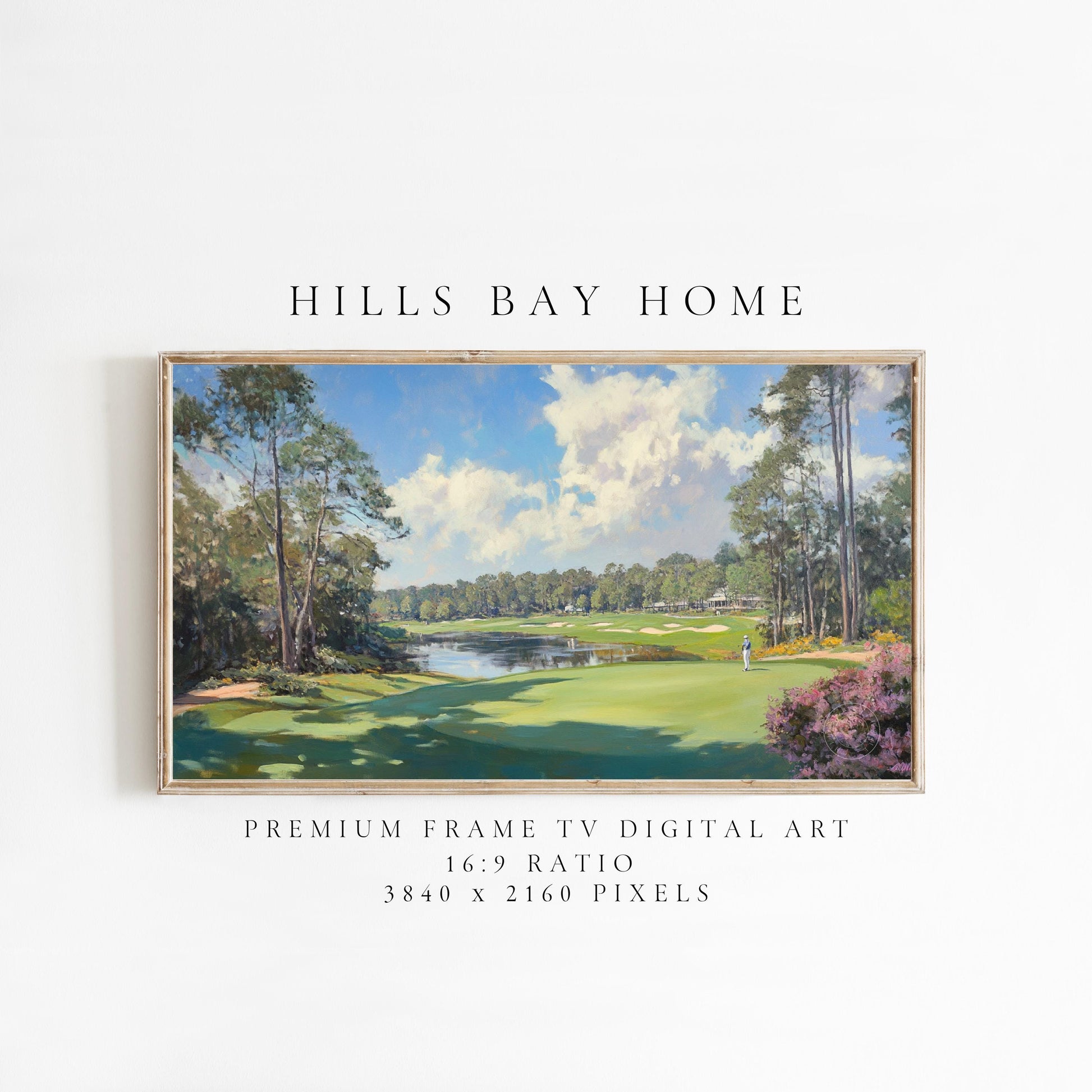 Golf Frame Tv Art, Digital Download Art for Frame Tv, Sports Tv Art, Golfer Tv Art, Oil Painting Frame Tv Art