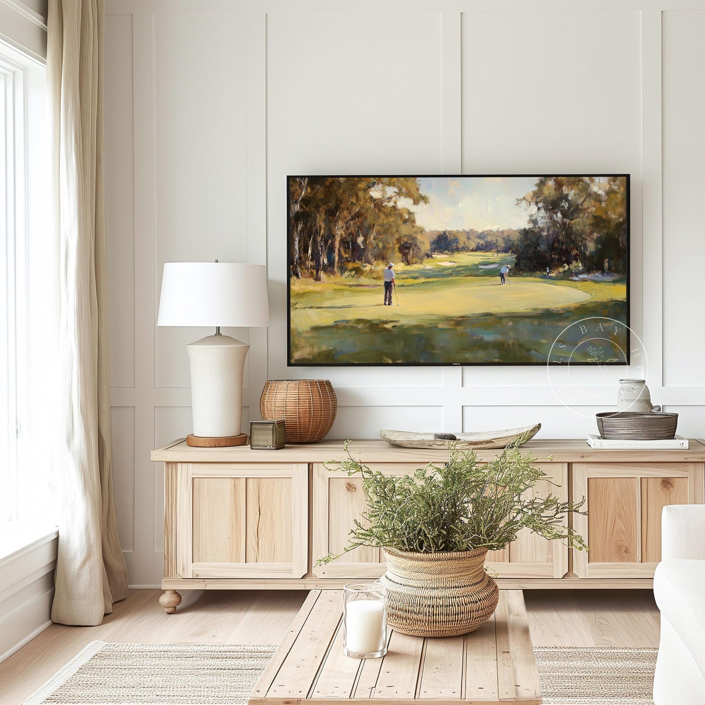 Golf Frame Tv Art, Digital Download Art for Frame Tv, Sports Tv Art, Golfer Tv Art, Oil Painting Frame Tv Art
