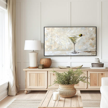 Martini Tv Art, Digital Download Art for Frame Tv, Spring Tv Art, Floral Tv Art, Oil Painting Frame Tv Art, Bar Art