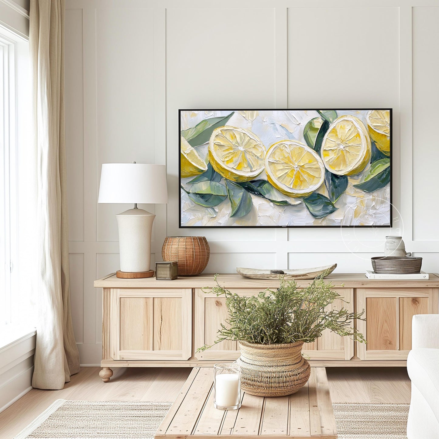 Lemon Tv Art, Digital Download Art for Frame Tv, Spring Tv Art, Floral Tv Art, Oil Painting Frame Tv Art, Citrus Tv Art, Fruit Tv Art