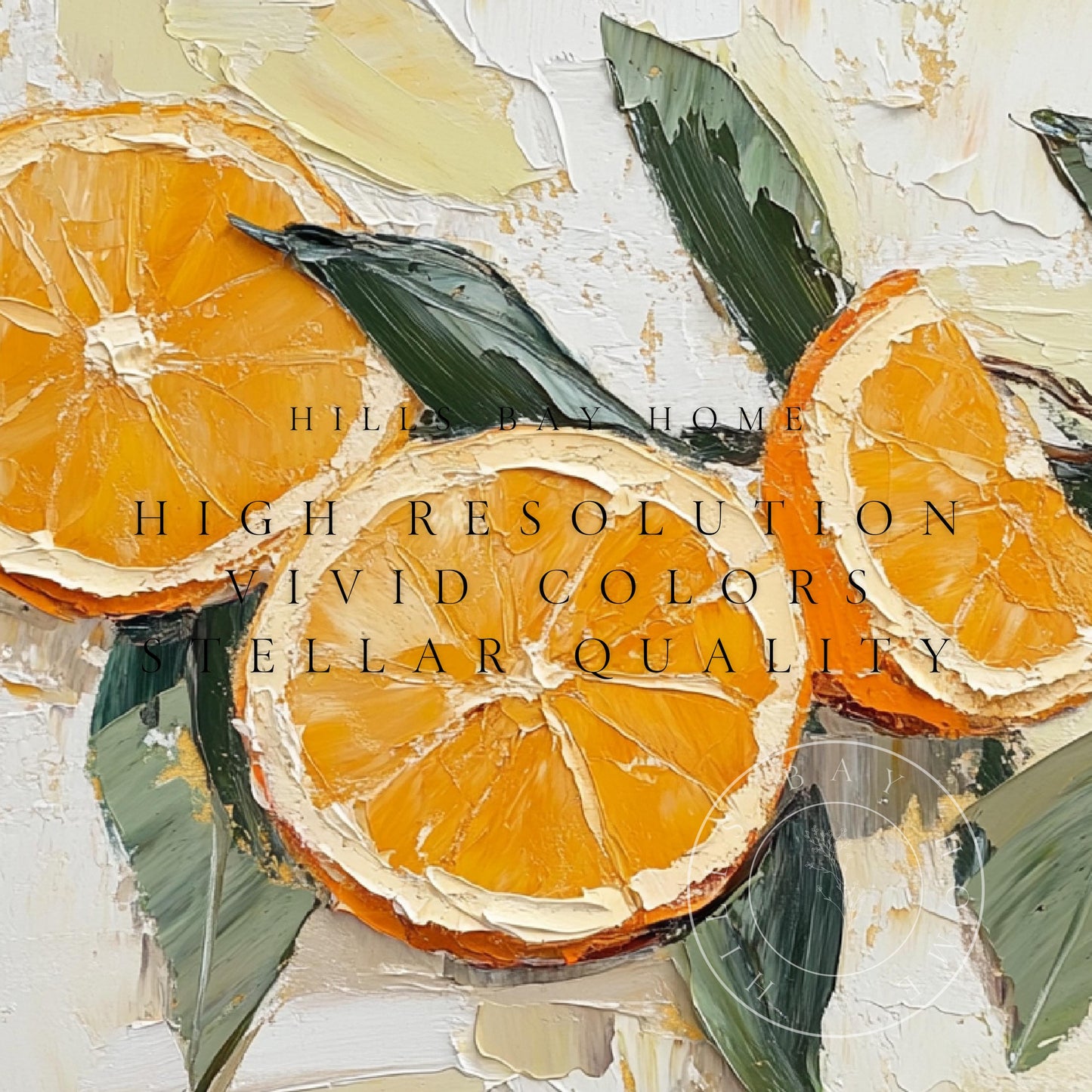 Orange Slices Tv Art, Digital Download Art for Frame Tv, Spring Tv Art, Floral Tv Art, Oil Painting Frame Tv Art, Citrus Tv Art, Fruit Art