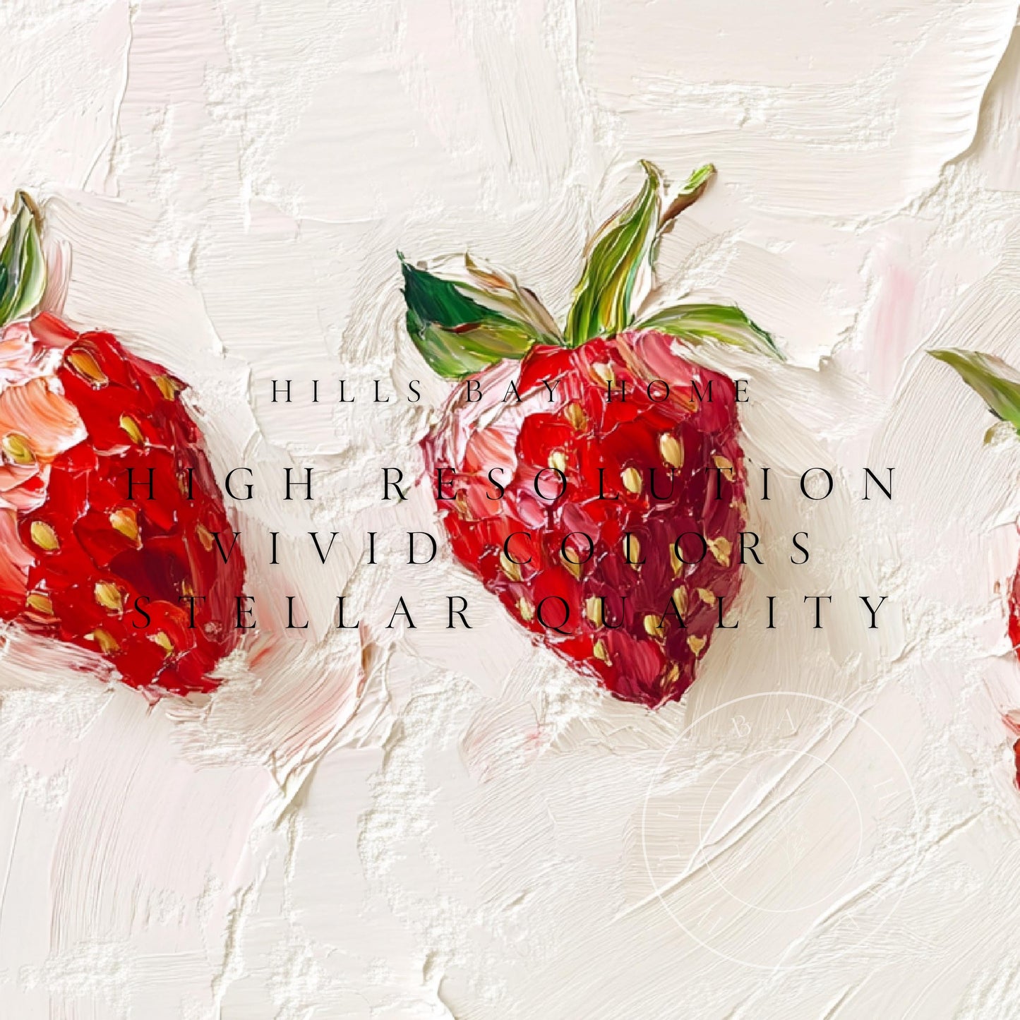 Strawberry Tv Art, Digital Download Art for Frame Tv, Spring Tv Art, Floral Tv Art, Oil Painting Frame Tv Art, Summer Tv Art, Fruit Art