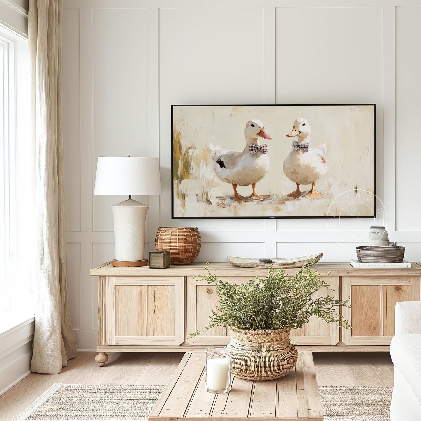Ducks with Bow Ties Frame Tv Art, Digital Download Art for Frame Tv, Vintage Tv Art, Spring Tv Art, Easter Frame Tv Art, Duck Tv Art
