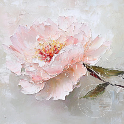 Pink Peonies Tv Art, Digital Download Art for Frame Tv, Spring Tv Art, Flower Tv Art, Oil Painting Frame Tv Art, Floral Tv Art