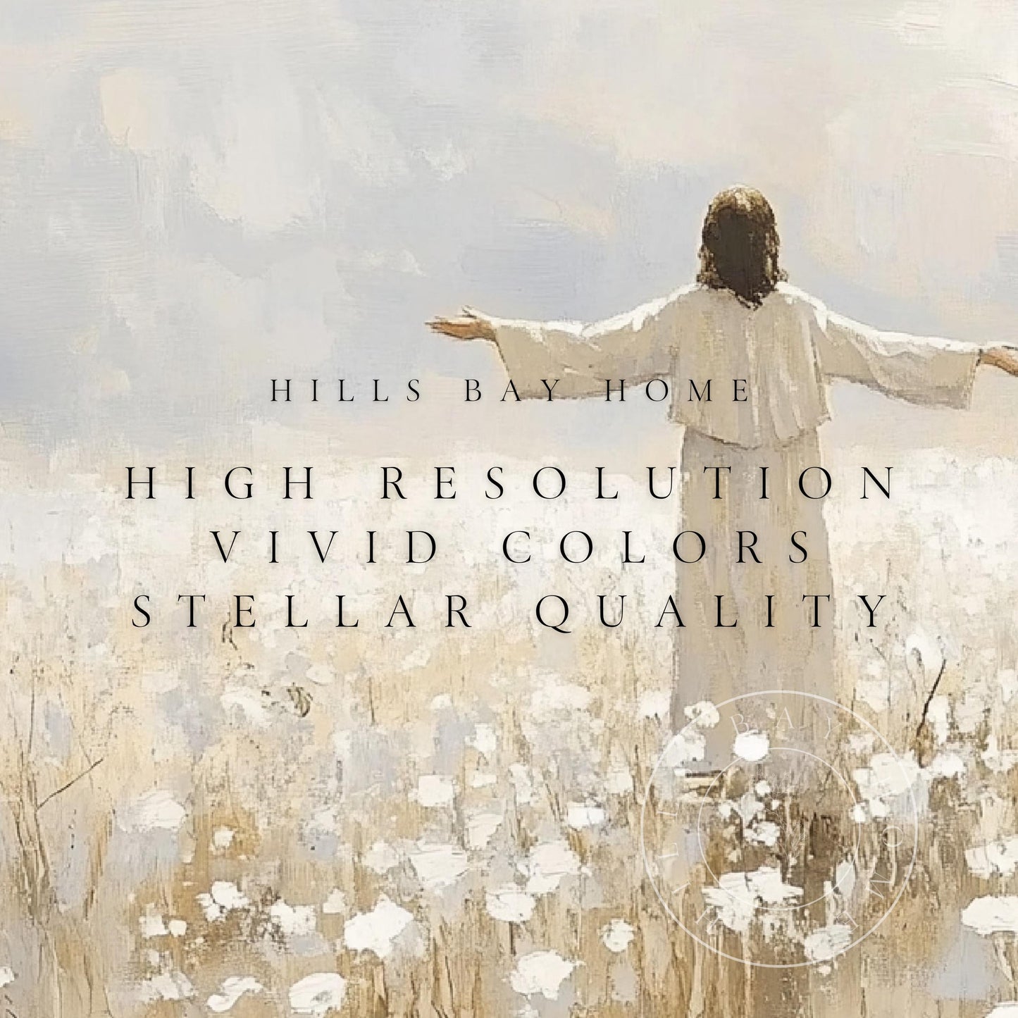 Jesus in a Meadow Frame Tv Art, Digital Art for Frame Tv, Meadow Tv Art, Christian Art, Easter Frame Tv Art, Religious Tv Art