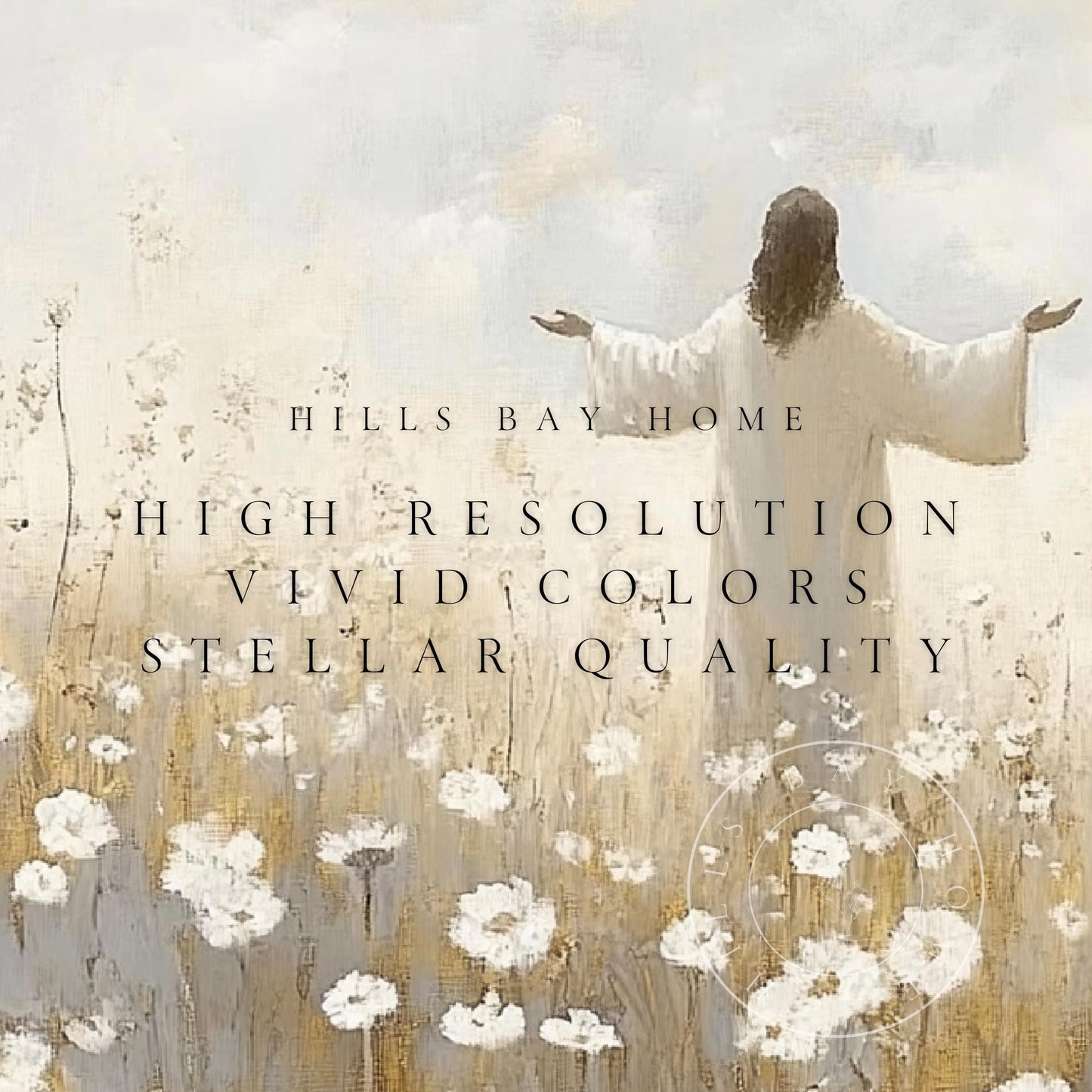 Jesus in a Meadow Frame Tv Art, Digital Art for Frame Tv, Meadow Tv Art, Christian Art, Easter Frame Tv Art, Religious Tv Art