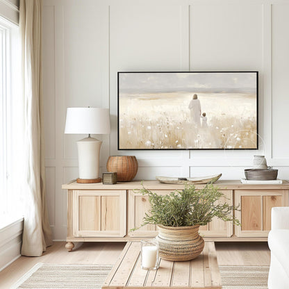 Jesus and a Child Frame Tv Art, Digital Art for Frame Tv, Meadow Tv Art, Christian Art, Easter Frame Tv Art, Religious Tv Art