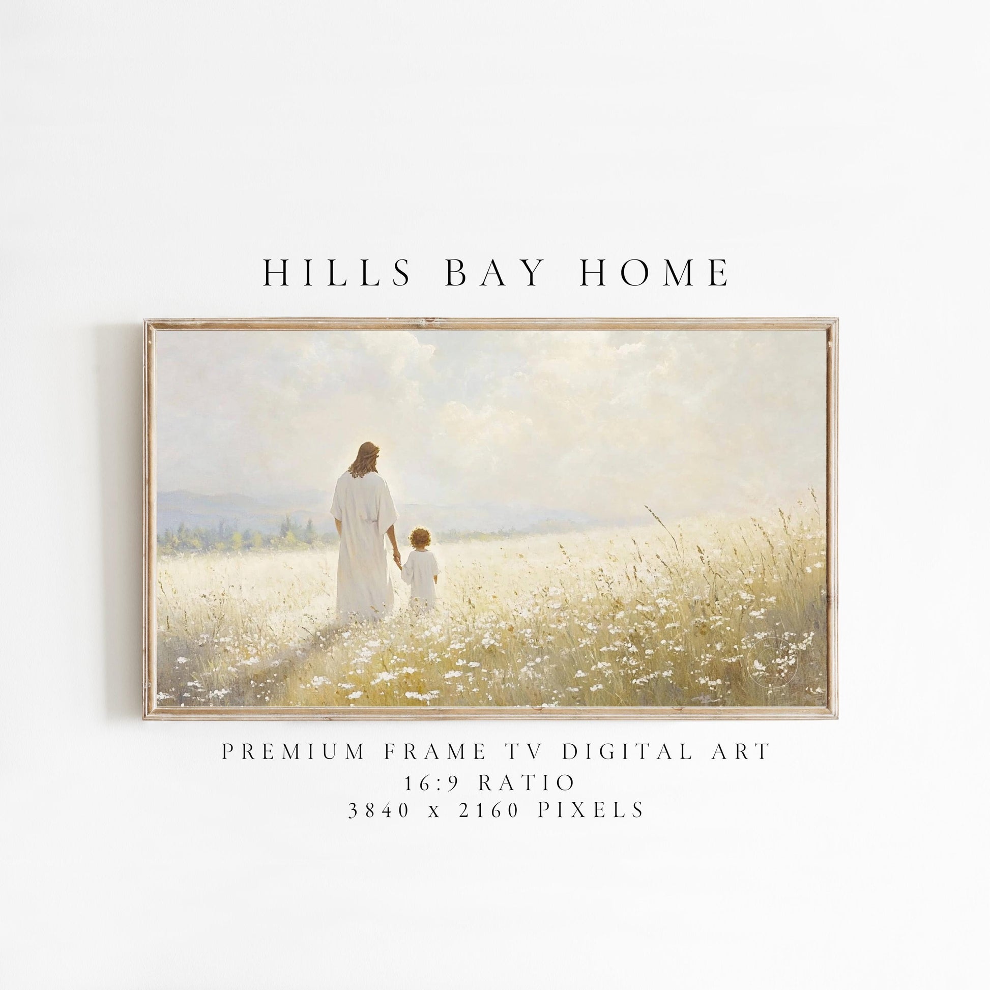 Jesus and a Child Frame Tv Art, Digital Art for Frame Tv, Meadow Tv Art, Christian Art, Easter Frame Tv Art, Religious Tv Art