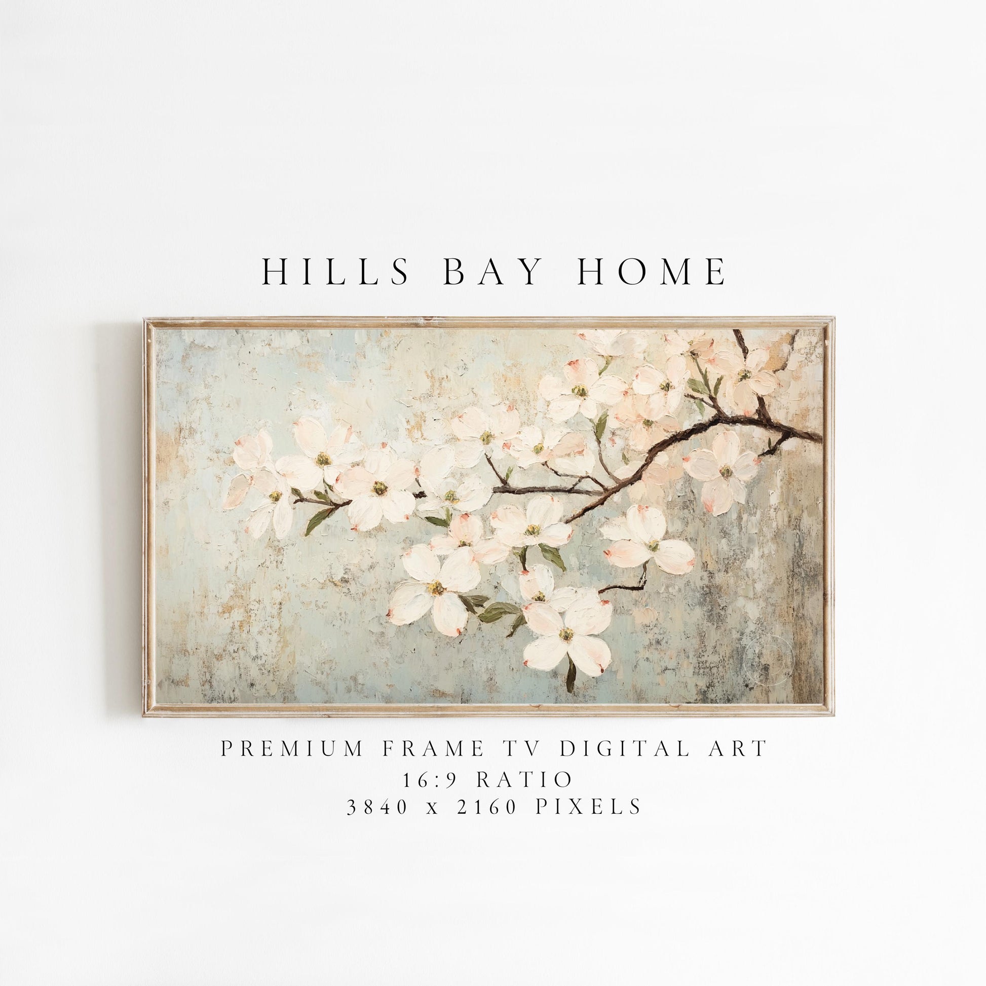 Floral Branch Frame Tv Art, Digital Download Art for Frame Tv, Spring Tv Art, Floral Tv Art, Oil Painting Frame Tv Art, Instant Download