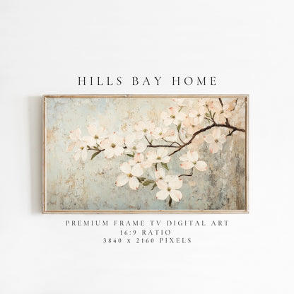 Floral Branch Frame Tv Art, Digital Download Art for Frame Tv, Spring Tv Art, Floral Tv Art, Oil Painting Frame Tv Art, Instant Download