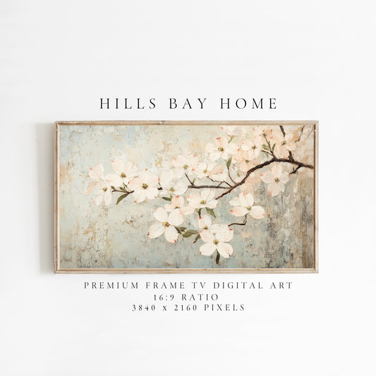 Floral Branch Frame Tv Art, Digital Download Art for Frame Tv, Spring Tv Art, Floral Tv Art, Oil Painting Frame Tv Art, Instant Download