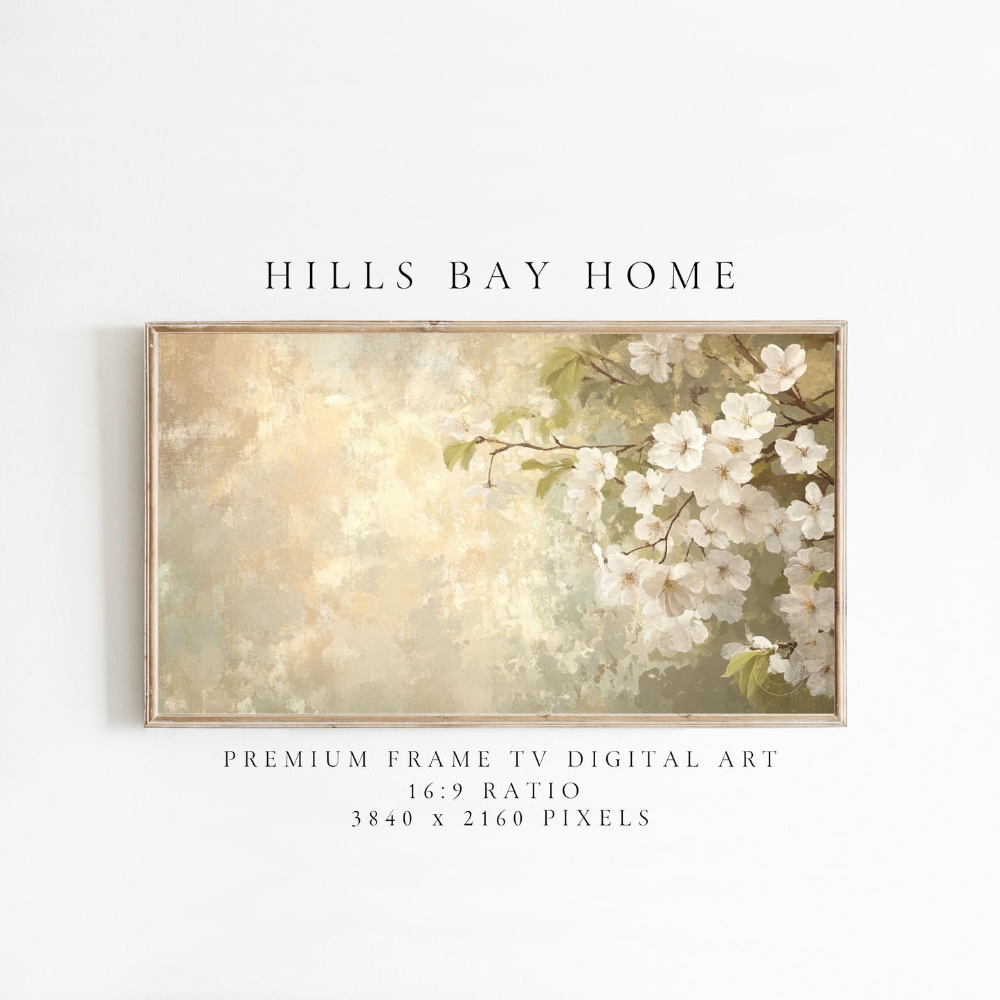 Floral Branch Frame Tv Art, Digital Download Art for Frame Tv, Spring Tv Art, Floral Tv Art, Oil Painting Frame Tv Art, Instant Download