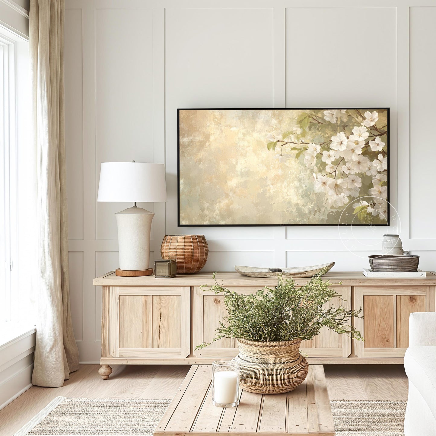 Floral Branch Frame Tv Art, Digital Download Art for Frame Tv, Spring Tv Art, Floral Tv Art, Oil Painting Frame Tv Art, Instant Download
