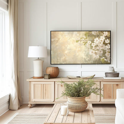 Floral Branch Frame Tv Art, Digital Download Art for Frame Tv, Spring Tv Art, Floral Tv Art, Oil Painting Frame Tv Art, Instant Download