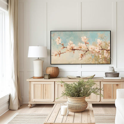 Floral Branch Frame Tv Art, Digital Download Art for Frame Tv, Spring Tv Art, Floral Tv Art, Oil Painting Frame Tv Art, Instant Download