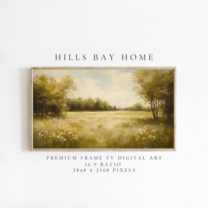 Meadow Tv Art, Digital Download Art for Frame Tv, Spring Tv Art, Wilderness Tv Art, Oil Painting Frame Tv Art, Instant Download