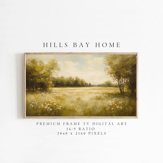 Meadow Tv Art, Digital Download Art for Frame Tv, Spring Tv Art, Wilderness Tv Art, Oil Painting Frame Tv Art, Instant Download