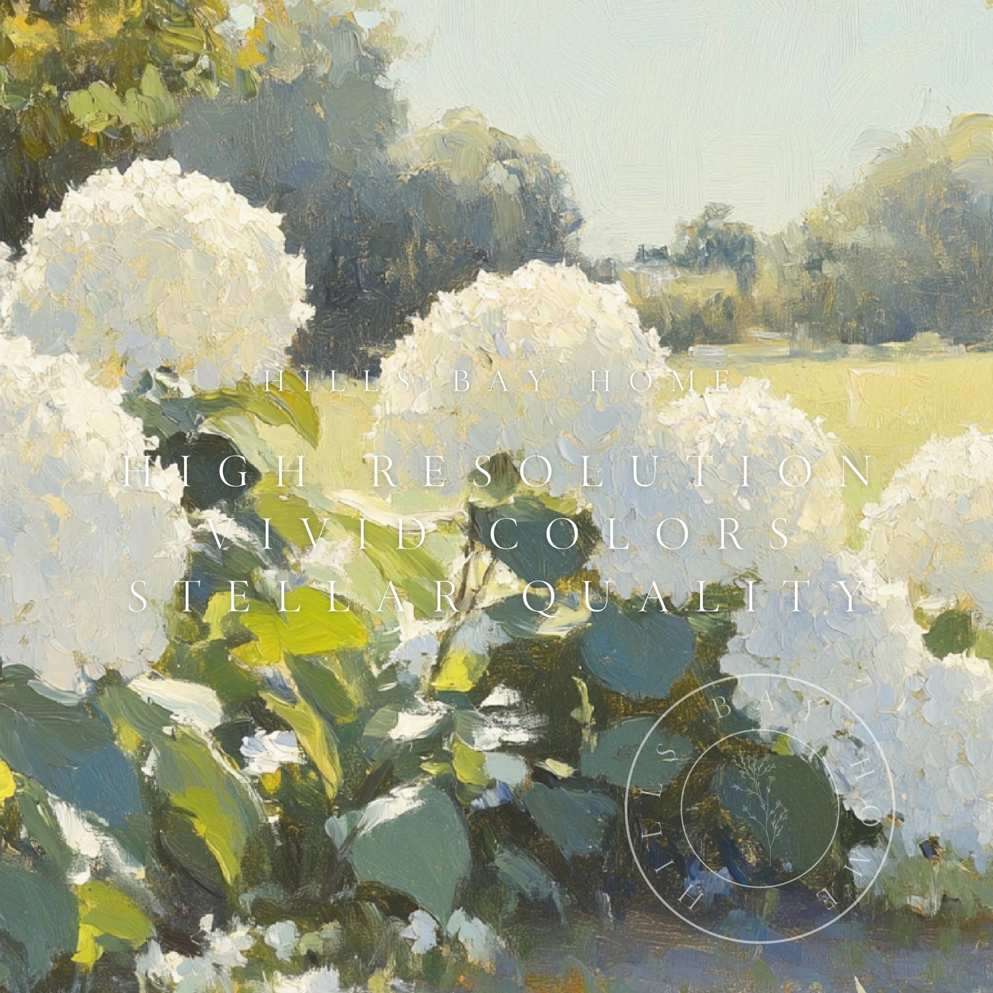 White Hydrangeas Frame Tv Art, Digital Download Art for Frame Tv, Spring Tv Art, Floral Tv Art, Oil Painting Frame Tv Art, Instant Download