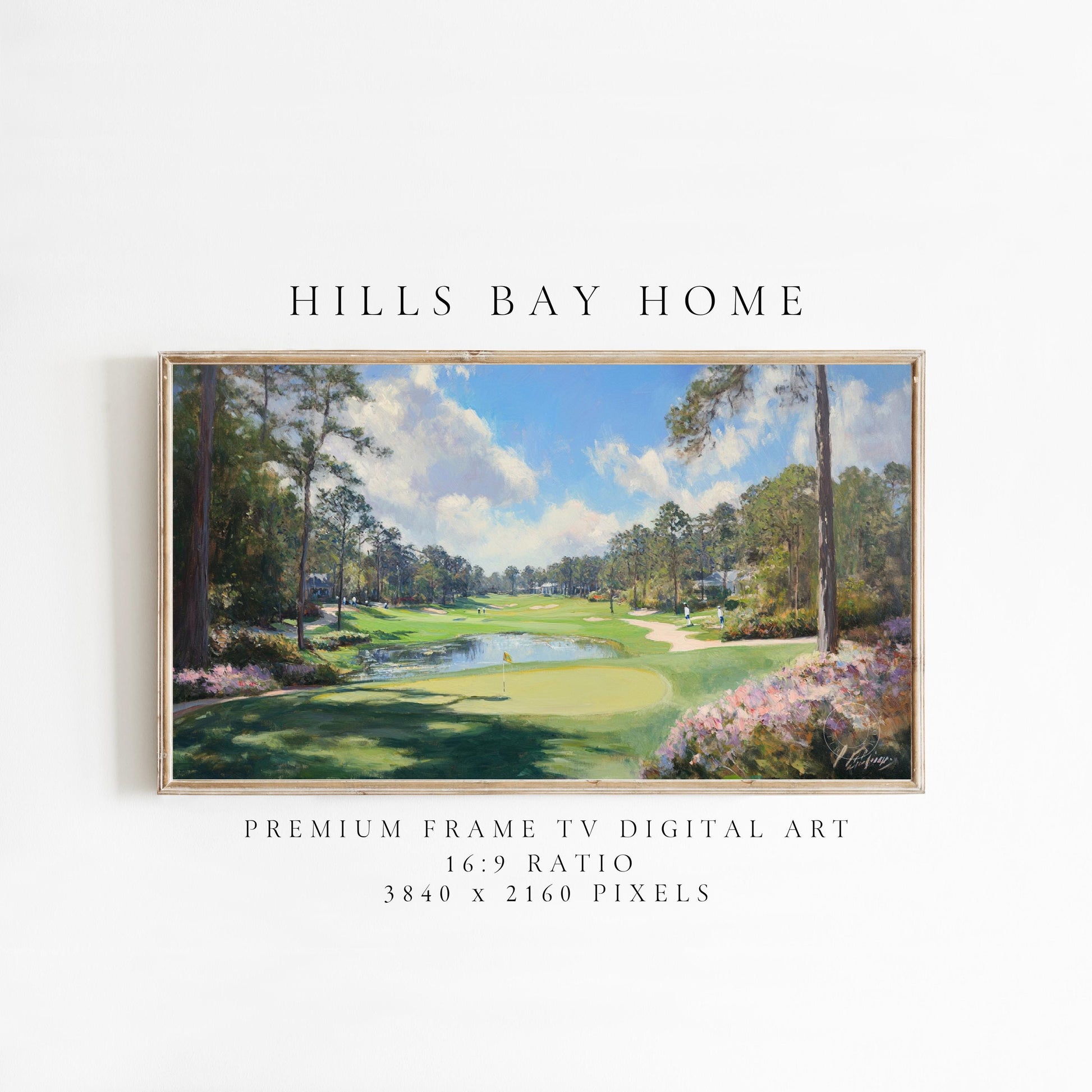 Golf Frame Tv Art, Digital Download Art for Frame Tv, Sports Tv Art, Golfer Tv Art, Oil Painting Frame Tv Art