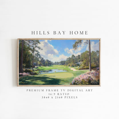 Golf Frame Tv Art, Digital Download Art for Frame Tv, Sports Tv Art, Golfer Tv Art, Oil Painting Frame Tv Art