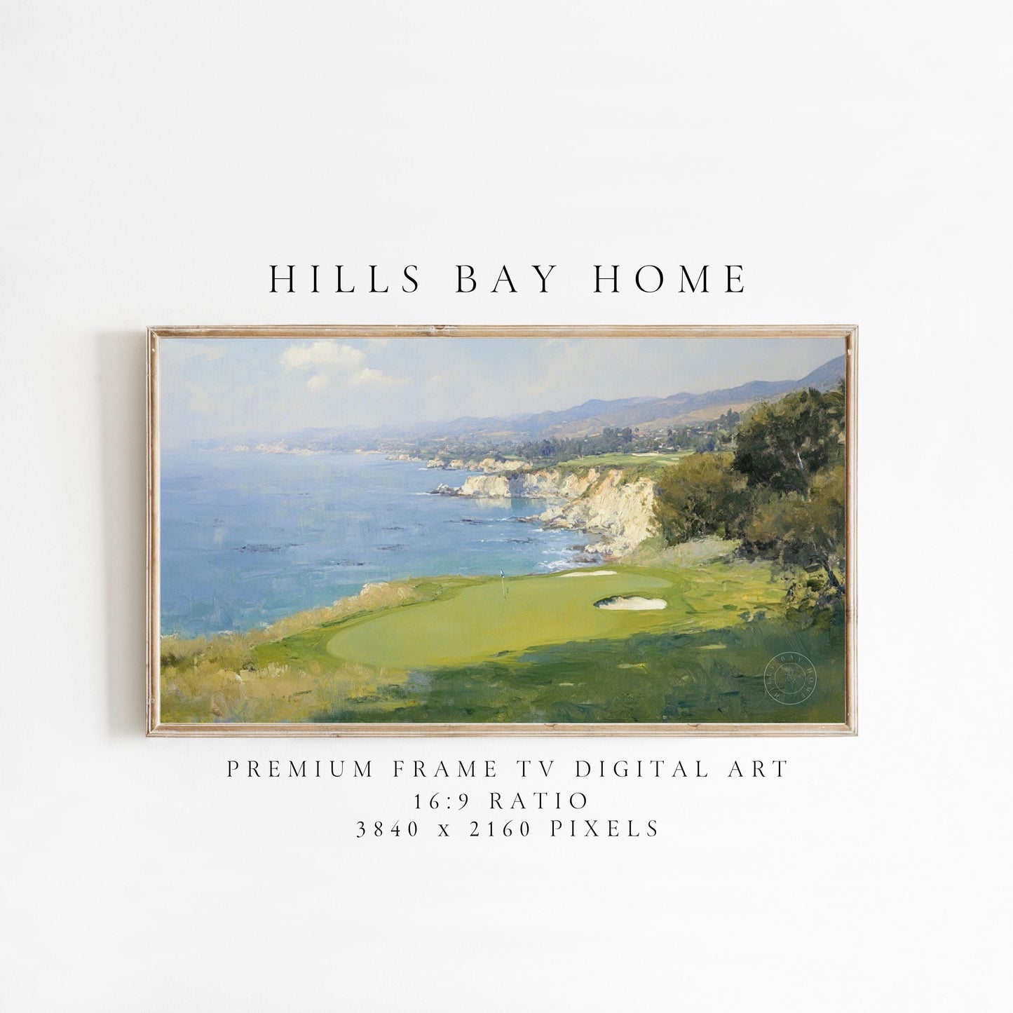 Golf Frame Tv Art, Digital Download Art for Frame Tv, Sports Tv Art, Golfer Tv Art, Oil Painting Frame Tv Art