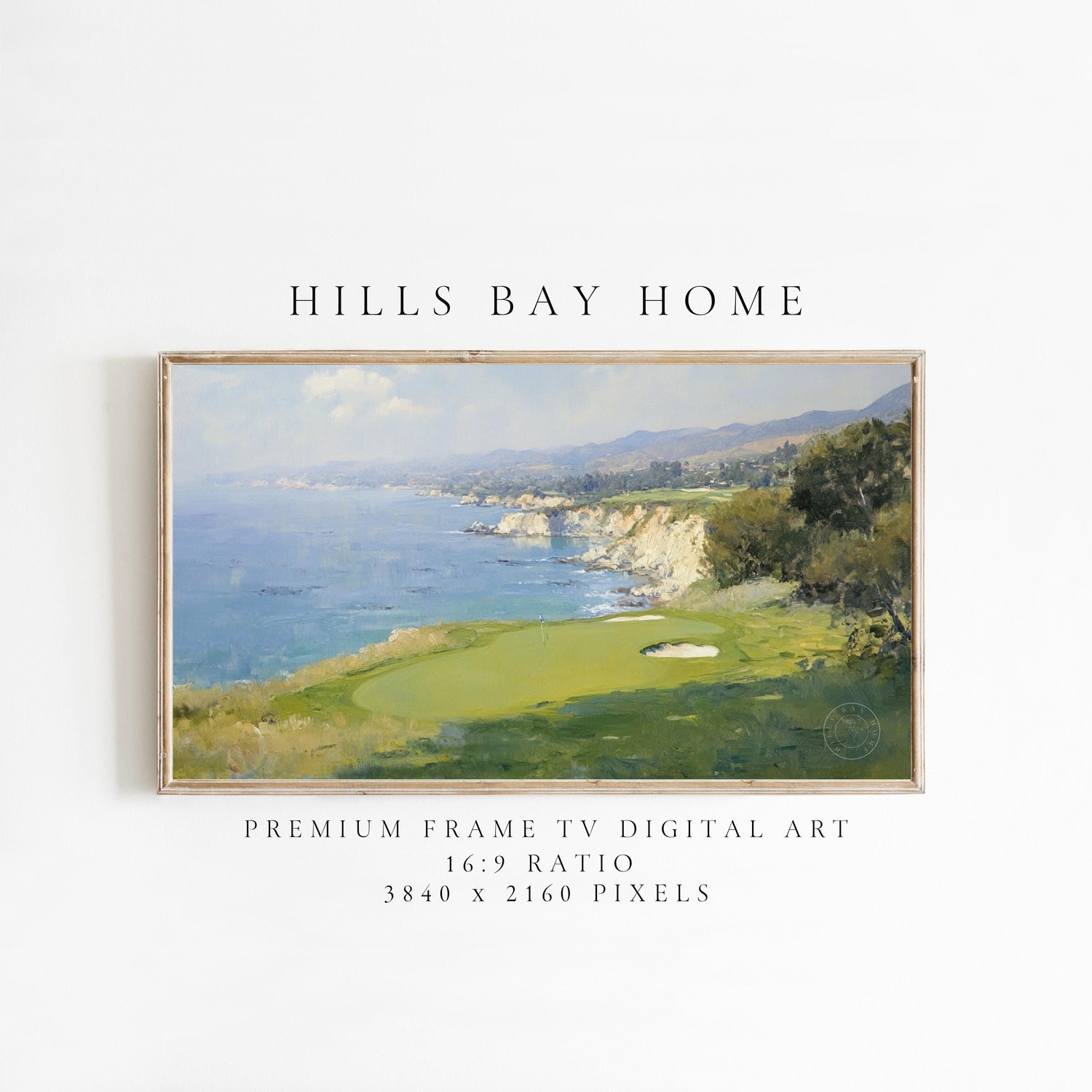 Golf Frame Tv Art, Digital Download Art for Frame Tv, Sports Tv Art, Golfer Tv Art, Oil Painting Frame Tv Art