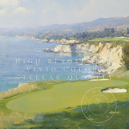 Golf Frame Tv Art, Digital Download Art for Frame Tv, Sports Tv Art, Golfer Tv Art, Oil Painting Frame Tv Art